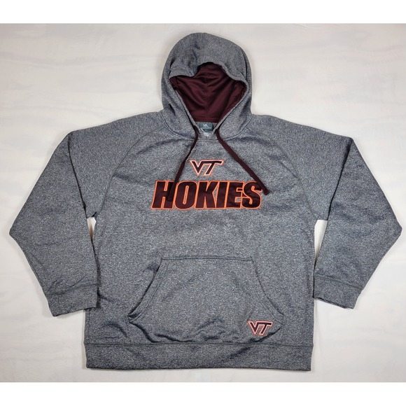 Knights Apparel Other - Knights Apparel Virginia Tech Hokies Hoodie Gray Heather VT Sweatshirt Mens L
